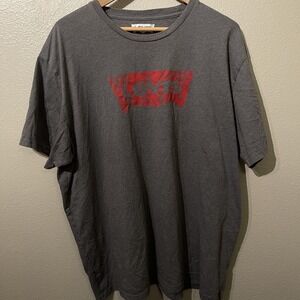 Levi's‎ Classic Red Logo T-Shirt Gray Medium Weight Men's Size XXL